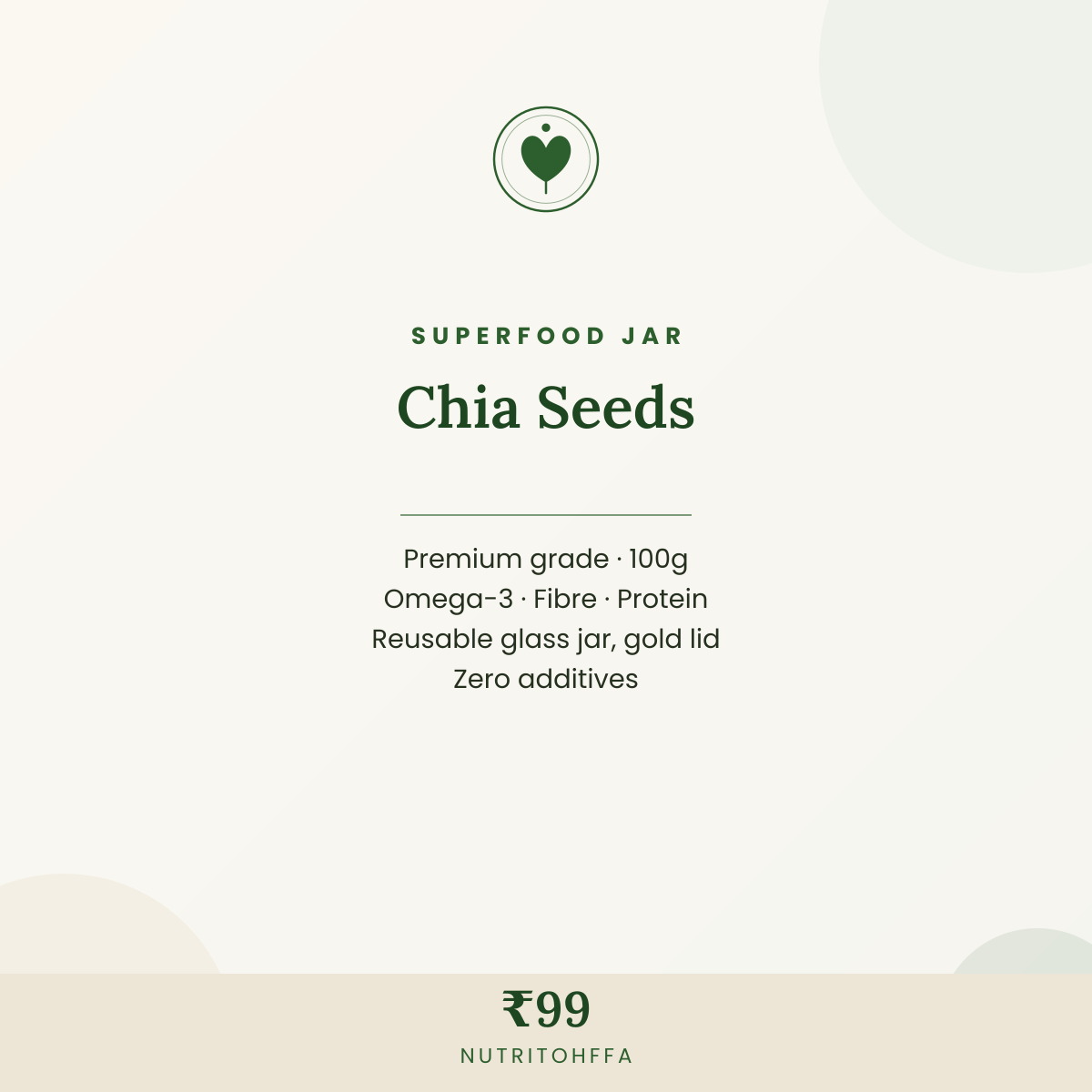 Chia Seeds — Premium Superfood Jar | 100g