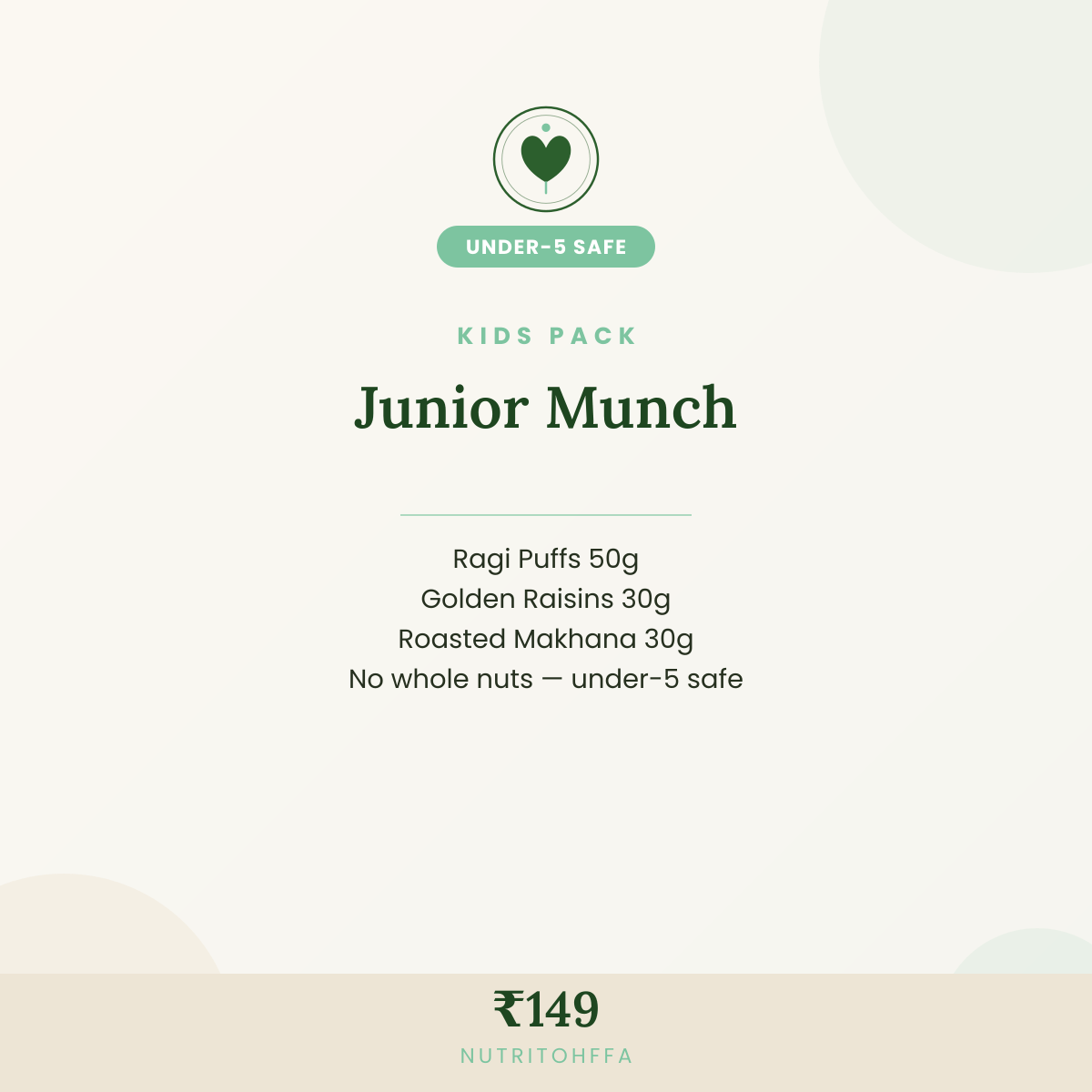 Junior Munch Pack — Toddler-Safe Healthy Snacks | Under-5 Friendly
