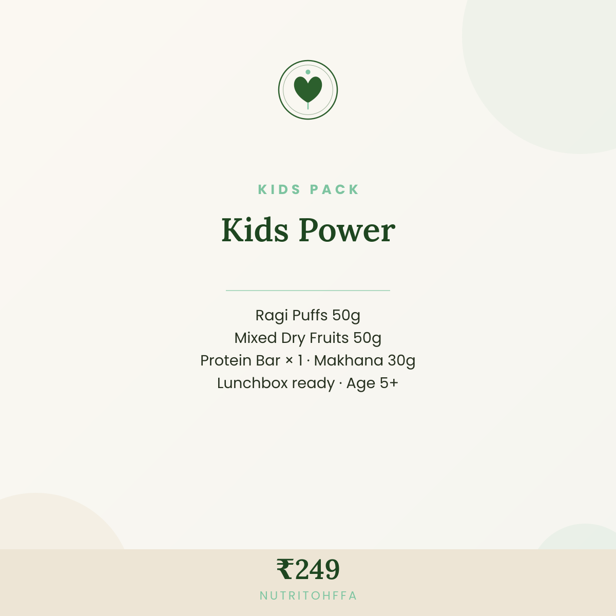 Kids Power Pack — Dry Fruits, Ragi Puffs & Protein Bar