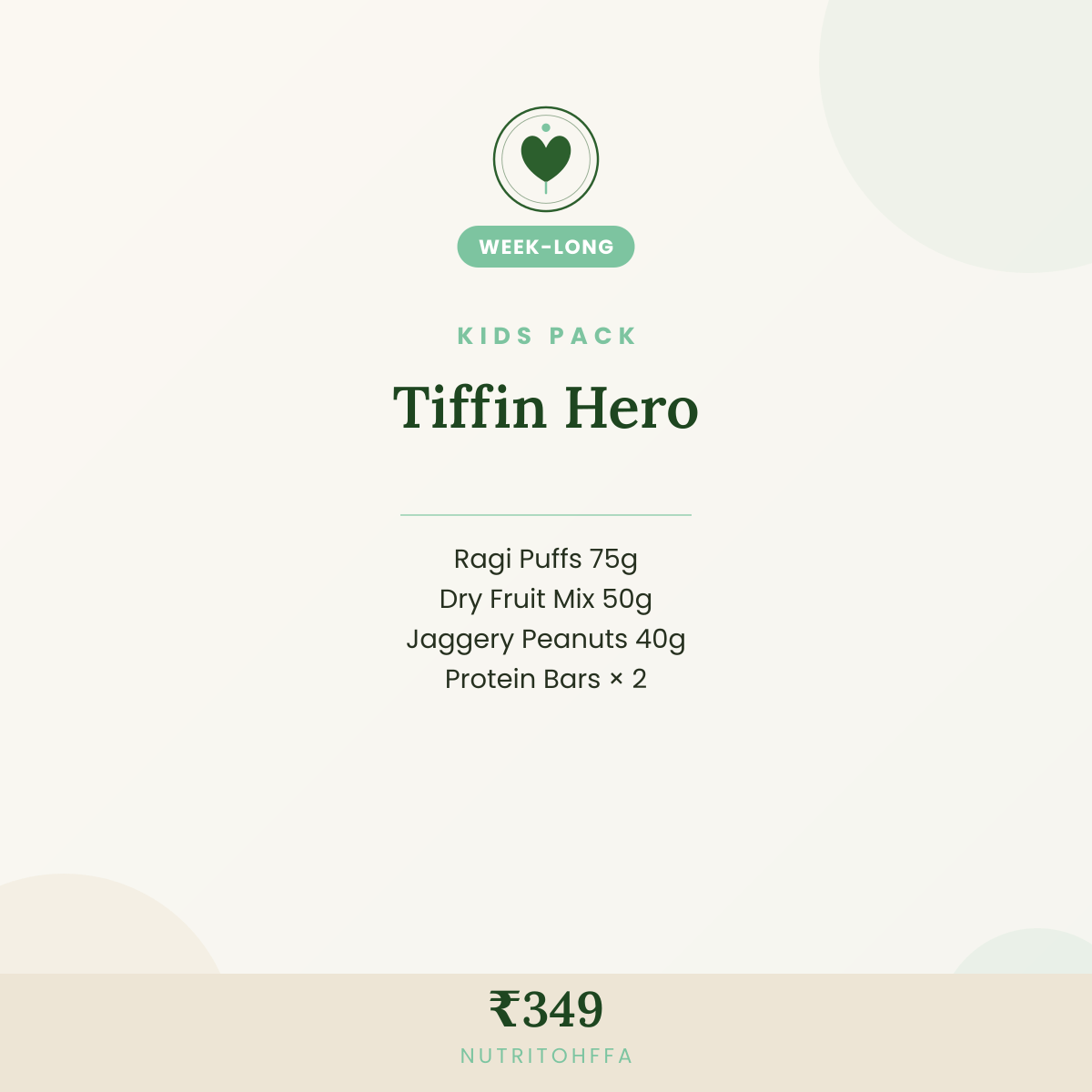 Tiffin Hero Box — Week-Long Healthy Snack Kit for Kids