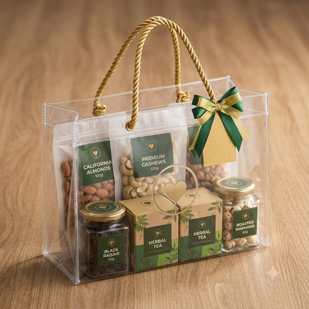 Regular hamper clear PVC tote bag packaging