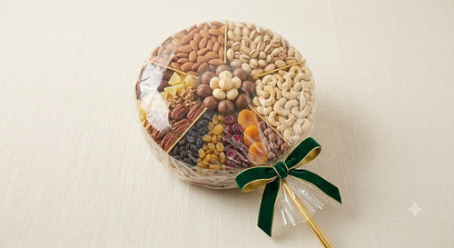 VIP luxury dry fruit wheel tray on a stick
